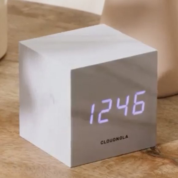 ❤️5 for $20❤️ Cloudnola Block Marble Alarm Clock - Picture 2 of 2
